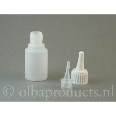 Leeg flesje 25 ml incl. tuitje en dopje
